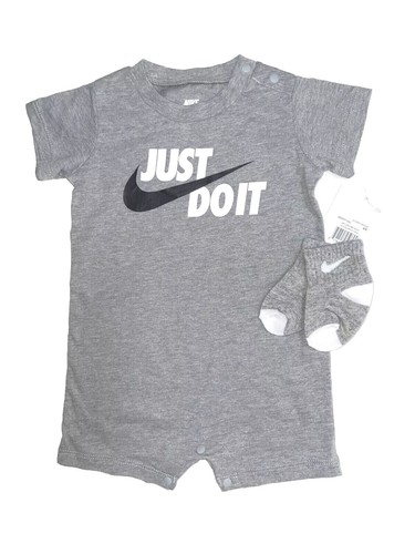 Nike + More Baby Boy/Girl Short Rompers 2-4 Piece Sets With Socks; Sizes 3M-24M - Picture 11 of 44