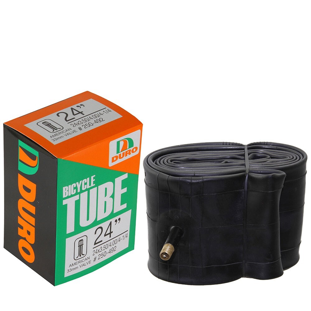 PAIR OF GENUINE DURO BICYCLE TUBE IN 24X 4.00/4-1/4 33MM
