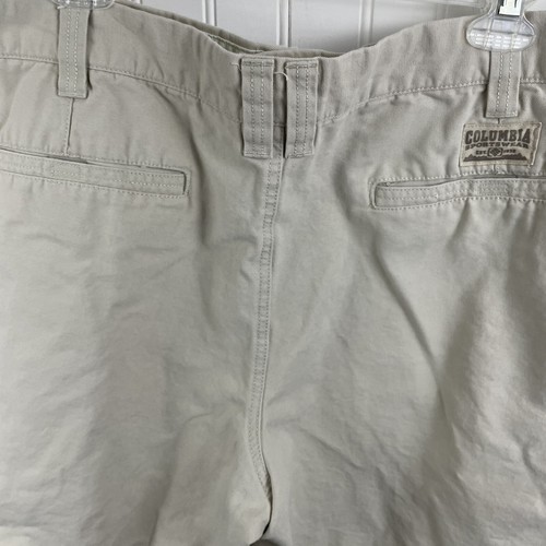 Columbia khaki Shorts Herren Wandern Outdoor 8 Zoll Schrittlänge Reißverschlusstasche Größe 44 - Bild 5 von 9