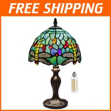 Artisan Green Dragonfly Tiffany Table Lamp - ...