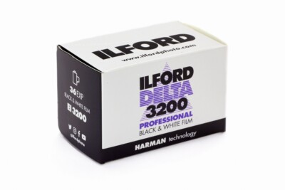 1 Roll Ilford Delta 3200 Pro Black & White Print 35mm Film 36 Exposure