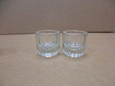 2 Glass Dappen Dish - Aceton, Acrylic, Liquid Container - Dental Instrument
