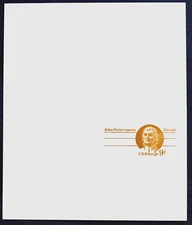 1975 US Sc. #UY26 mint, 9 cent postal reply card, unfolded, very good shape