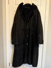 Gallotti Shearling Mens Fur Coat Black 2XL