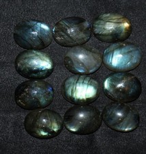 Natural Labradorite 16x12mm Flat Back Oval Cabochon Loose Gemstone s 
