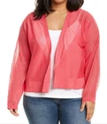 Joan Vass Plus Size Pink Dolman Open Front Cardigan 3X