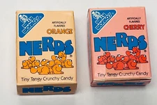Vintage Willy Wonka's Nerds Boxes Set of 2 EMPTY 1984 Small Treat Size BIN C