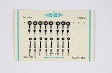 18S Elgin Pocket Watch Dark Silver Hour/Minute Heavy Spade Hands One Pair