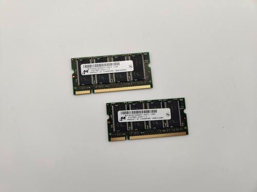 CRUCIAL DDR SDRAM 2x512MB PC2700 333 MHz SODIMM - MT8VDDT6464HY-335F3 - Afbeelding 2 van 2