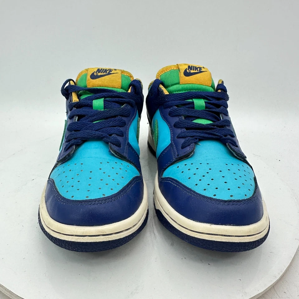 Nike Dunk низкий верхний All-Star молодежи размер 5Y женщин 6,5 DV1693-401 синий зеленый туфли - Изображение 2 из 4