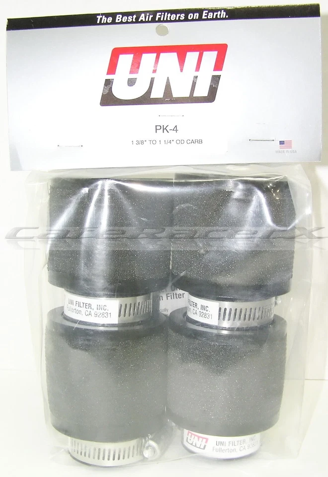 Filtro de aire de espuma de alto flujo UNI PK-4 1-1/4 31-35mm juego de 4 aptos para Honda CB350 CB400 Foto 4 de 4