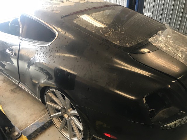 04-12 BENTLEY CONTINENTAL GT OEM LEFT REAR QUARTER FENDER INNER CUT
