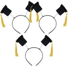 Bopper Graduation Cap with Gold Tassels Headband Props for Parties Pictures a...