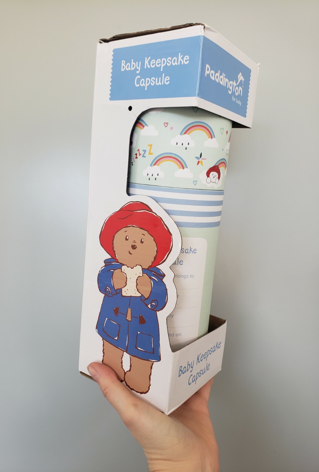 Paddington Baby Keepsake Capsule by Robert Frederick - Record Your Baby Mileston