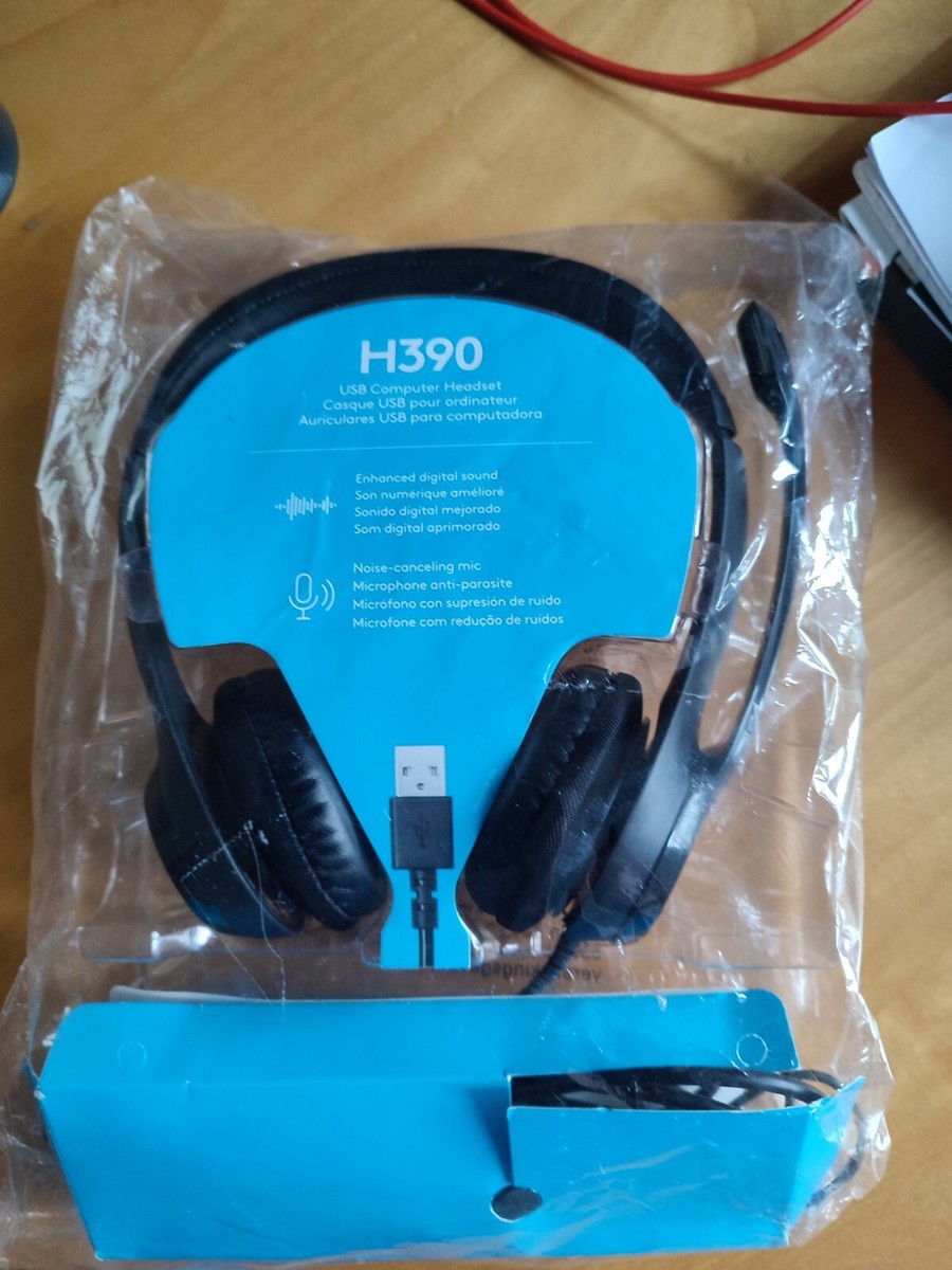 Logitech H390 USB Headset With In-Line Controls Noise Cancelling
