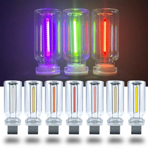 2X Retro Car Lamps USB LED Car Interior Atmosphere Lights Plug-in USB Night Lamp - Bild 2 von 28