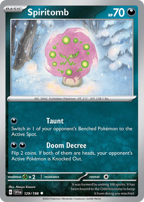 Spiritomb - 129/198 Uncommon Scarlet & Violet Base Set Pokemon TCG