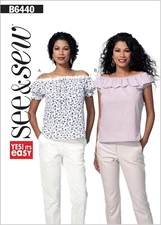 See & Sew B6440 Off-The-Shoulder Top Sewing Pattern Misses Sizes 8-20