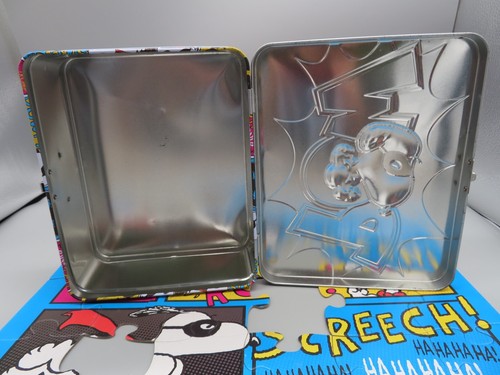 2017 Peanuts Snoopy POW Collectible Metal Tin Lunch Box w/Puzzle - Picture 9 of 10