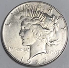 1927 S Peace "XF/AU"💰 C-PICS/ High Points - HAIR,FEATHERS,PEACE/LOW 866,000💥 ✅