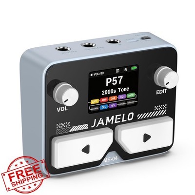JAMELO Pocket Guitar Multi Effects Pedal Gray