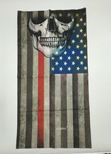 NEW Skull Flag Face Mask Pull Up Neck Gaiter Mask Seamless Headband Neckerchief