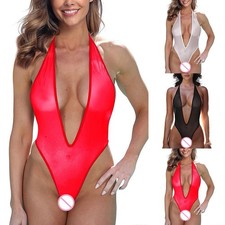 Beach Women's Sleepwear Bodysuit Backless Bikini Breathable See-through