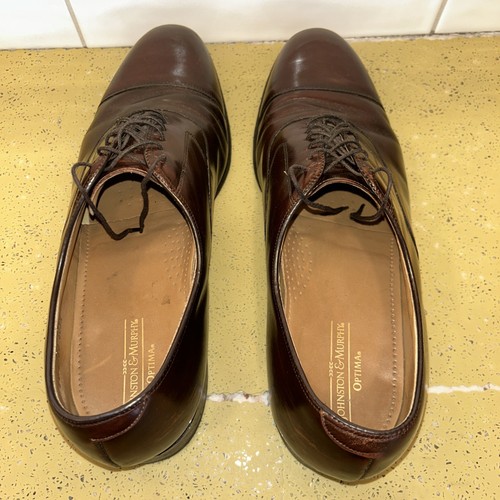 Johnston & Murphy Optima Cap Toe Oxford elegante Schuhe burgunderrot Ochsenblut Herren 13 D B - Bild 5 von 11