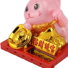 NEW Home Desktop Bell Lucky Cat Solar Ornament Home Office Car Gift Light Energy