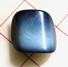 Large Blue Marbled Toggle Resin Button Rectangle Round 1" Sewing Notions