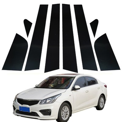 8pcs Glossy Black Pillar Post Cover Trim Fit For Kia Rio FB/UC 2018-2022