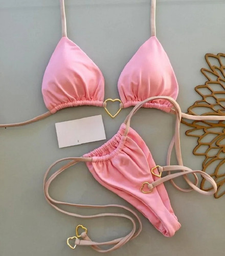 RUOTONSEPT Sexy Halter Color Sólido Conjunto de Bikini Para Mujer Traje de Baño Dos Piezas Triángulo - Imagen 12 de 30