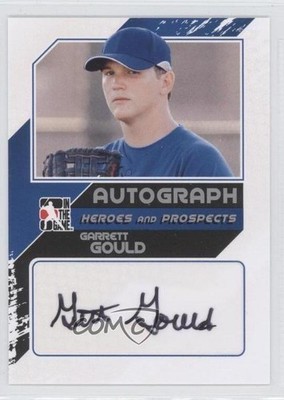 2011 ITG Heroes and Prospects Close Up Silver /190 Garrett Gould #A-GG2 Auto 0c2