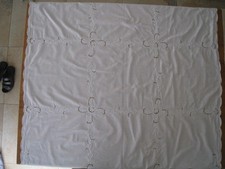 Tischdecke - Lochstickerei Richelieu 121 x 128 cm wei&szlig;