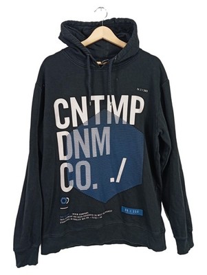 FSBN Herren Kapuzenpullover Hoodie Schwarz XL Streetwear Print