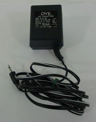 DVE AC Adapt Class 2 Transformer DV-1260 IN:117V AC 60Hz 10W OUT:12V AC 600mA