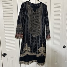 maria b original Salwar Kameez Stitched 3 Pc. Embroidered Lawn Cotton Suit