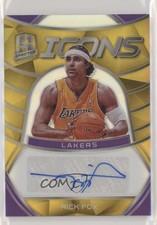 2019-20 Panini Spectra Icons Auto Gold Prizm /10 Rick Fox #IA-RFX Auto s3g