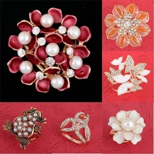 Jewelry Buckle Ring Clip Women Flower Scarf Holder