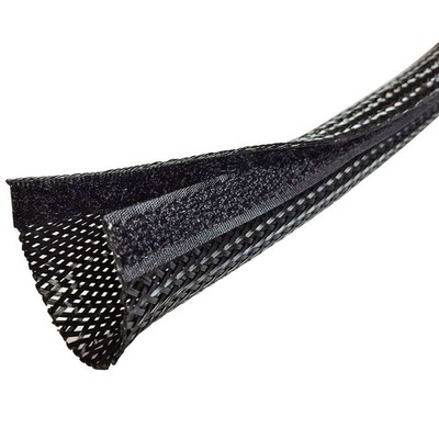 Electriduct 3 Side Entry Cable Wrap Braided Sleeving Hook Loop Fastener - 25