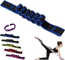 Fitness Resistance Band For Stretching And Yoga, 8 Loops Elastic Exercise Bands,