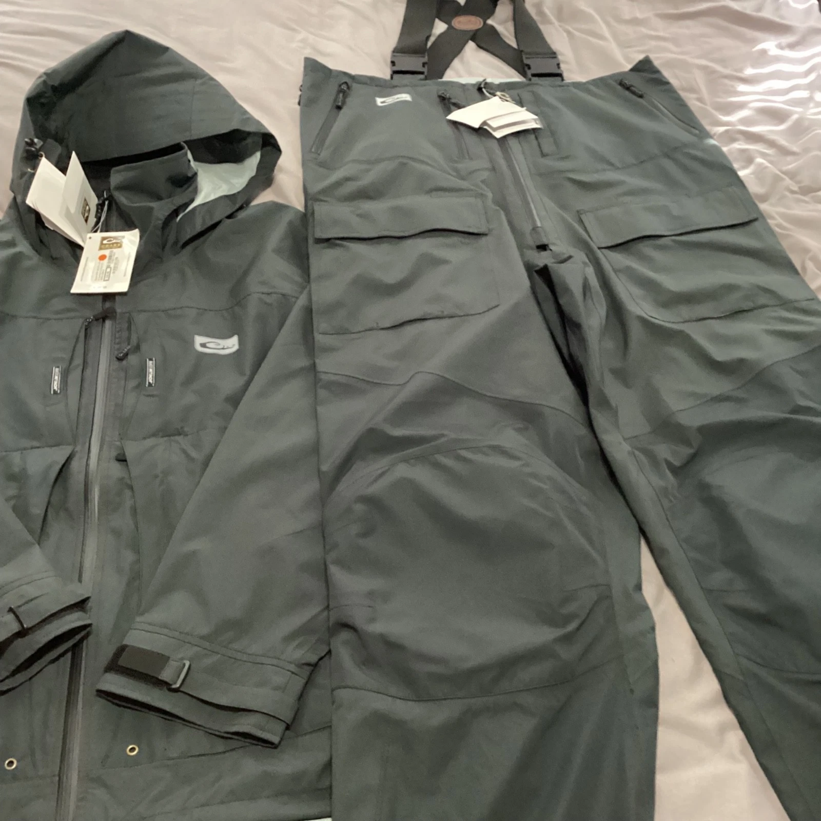 Drake Waterfowl DPF Fishing Bib And Jacket (Read Description) (SZ L And XL)