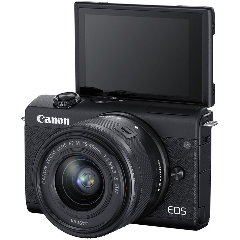 【値下げ中‼️】Canon キヤノン EOS M200ブラック+おまけ付き Canon EOS M200 24.1 MP Mirrorless Interchangeable Lens Camera