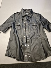 schwarze Kunstlederhemd  Marke Demoniq Größe S