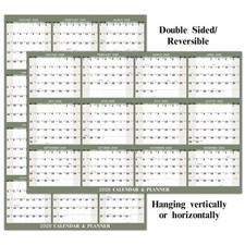 2026 Yearly Dry Erase Wall Calendar Reversible 34.6x22.9 Inch Office Planner