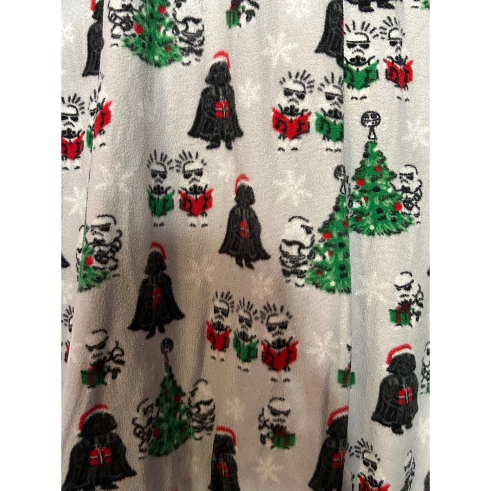 Star Wars Darth Vader Stormtrooper Christmas Pajama Pants Women's 3X Gray Fleece - Image 2 of 4