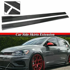 86.6" For Dodge Charger RT SRT SXT Carbon Fiber Look Side Skirt Extension 2.2m