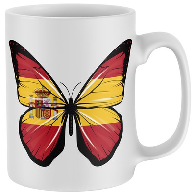 Spanischer Schmetterling Tasse Spanien Supporter Geschenk Tee Kaffeetasse für Sportfans