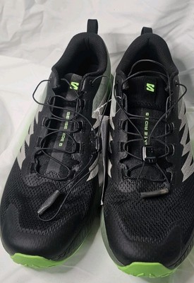 Salomon Sense Ride 5 GTX Trail Shoes Black Green Gecko Mens Salomon Sense Ride 5 GTX Trail Shoes Black Green Gecko Mens
