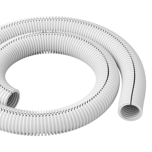 D-Line White 43in Cable Sleeve, Flexible Wire Protector Tubing, Split Electri...